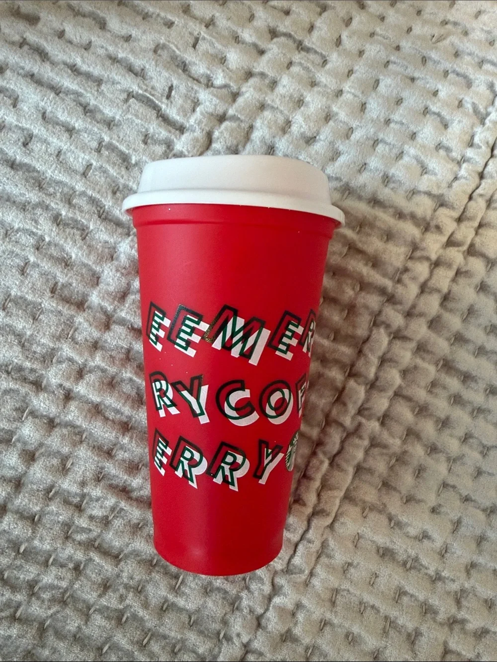 NWOT 3 Starbucks Chritsmas Edition Reusable Cups